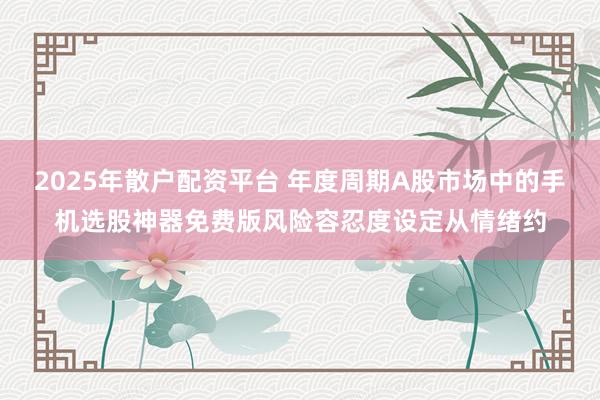 2025年散户配资平台 年度周期A股市场中的手机选股神器免费版风险容忍度设定从情绪约